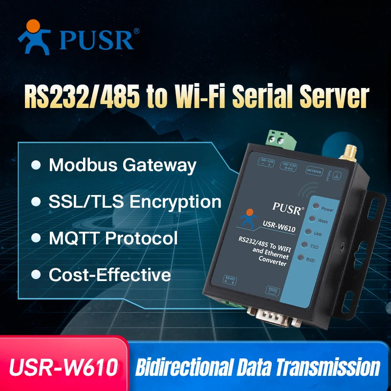 USR-W610 Serial-to-Wi-Fi and Ethernet Converter