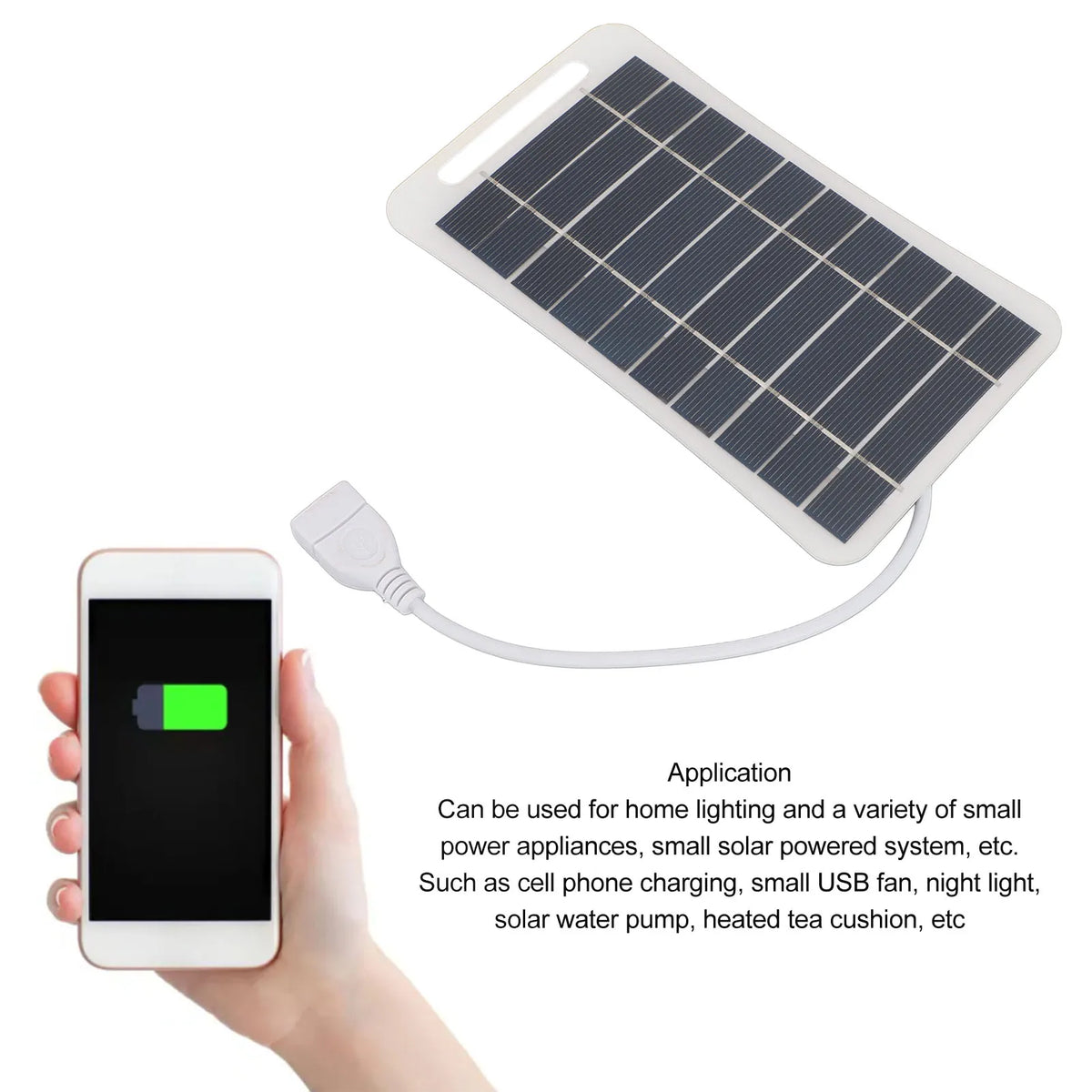 Compact 5 V USB Solar Panel for Small Outdoor Projects