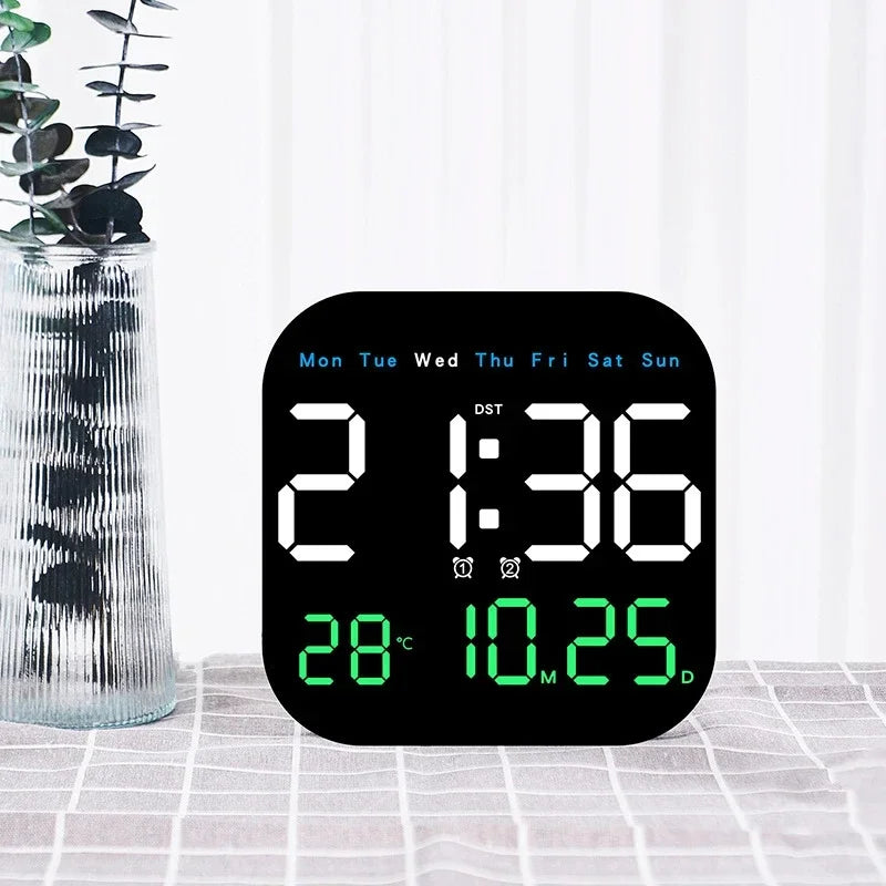 Orologio da parete a LED da 18.5 cm con telecomando e timer
