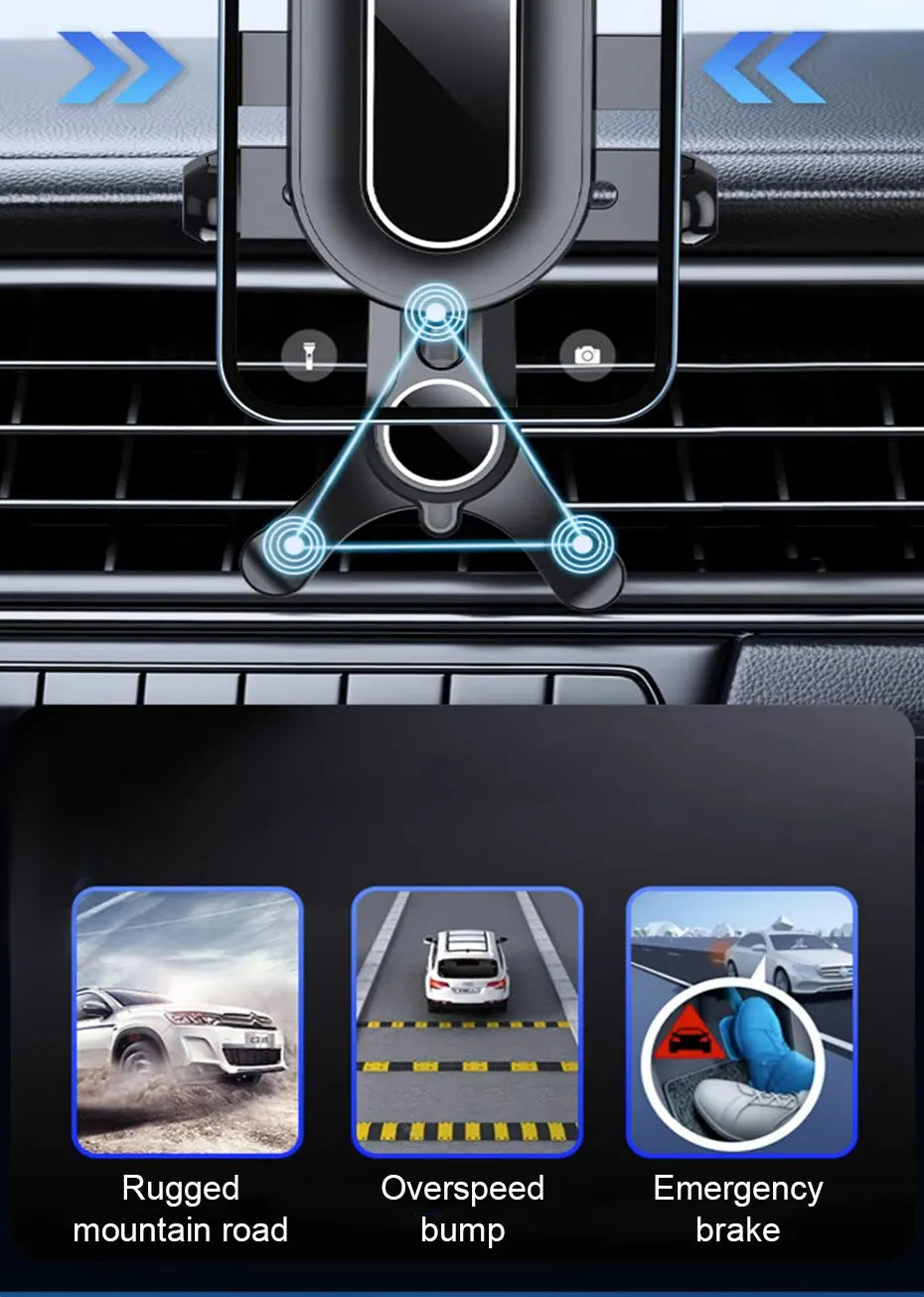 SEAMETAL Upgraded Car Air Vent Phone Holder Anti Shake Buffer Auto Phone Mount Free Adjustment Cellphone Navigation Support
