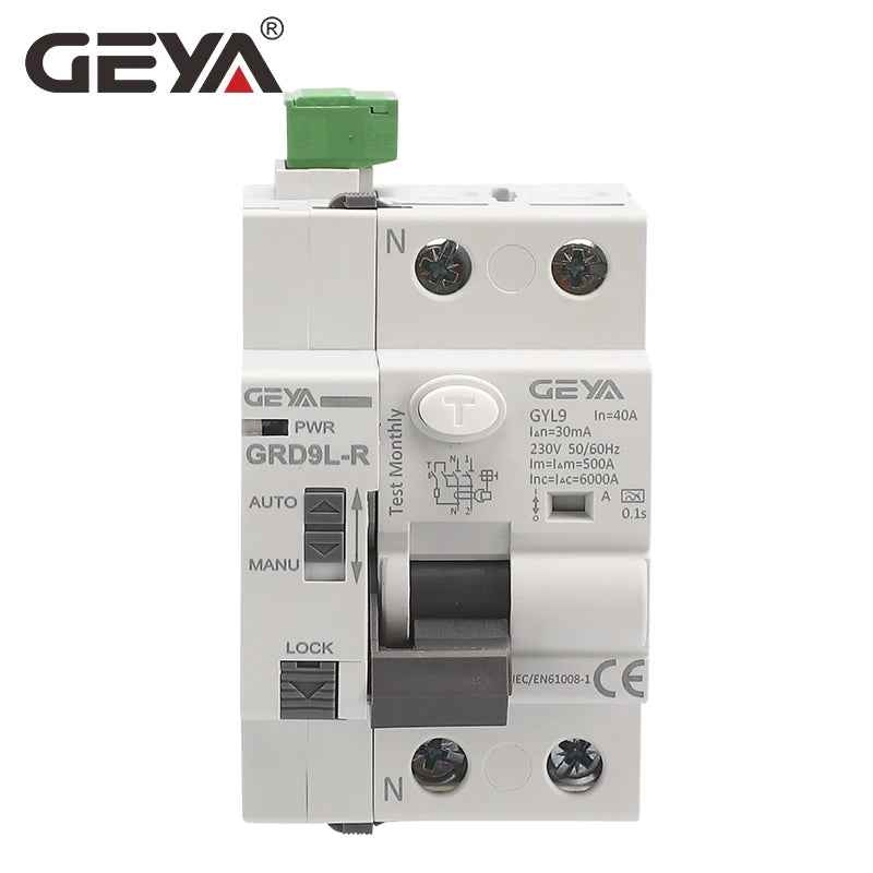 GEYA GRD9L Type A RCD Auto Recloser Differential Circuit Breaker