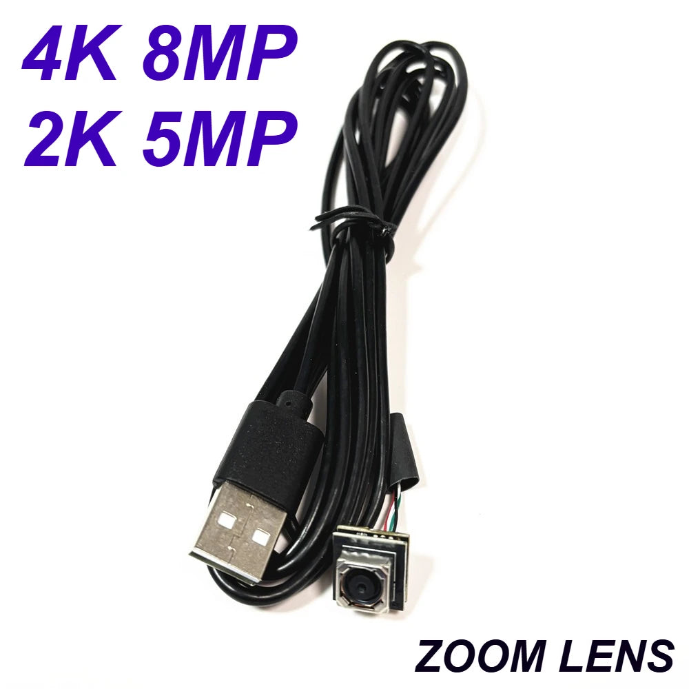 Mini USB Camera Module 4K 8MP Autofocus 12x12mm