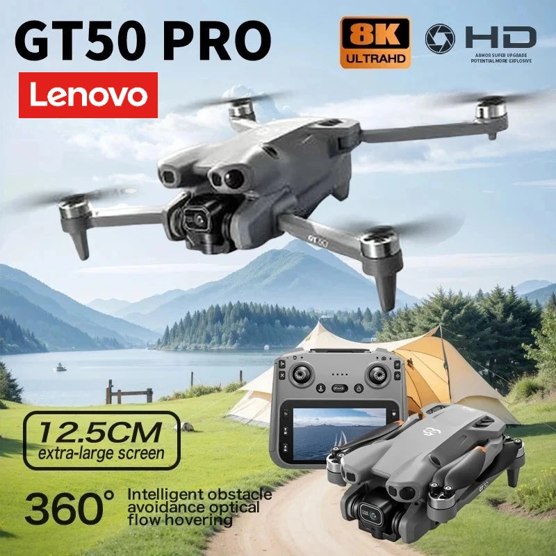 Lenovo GT50 8K Drone with 360° Obstacle Avoidance & 3KM Range