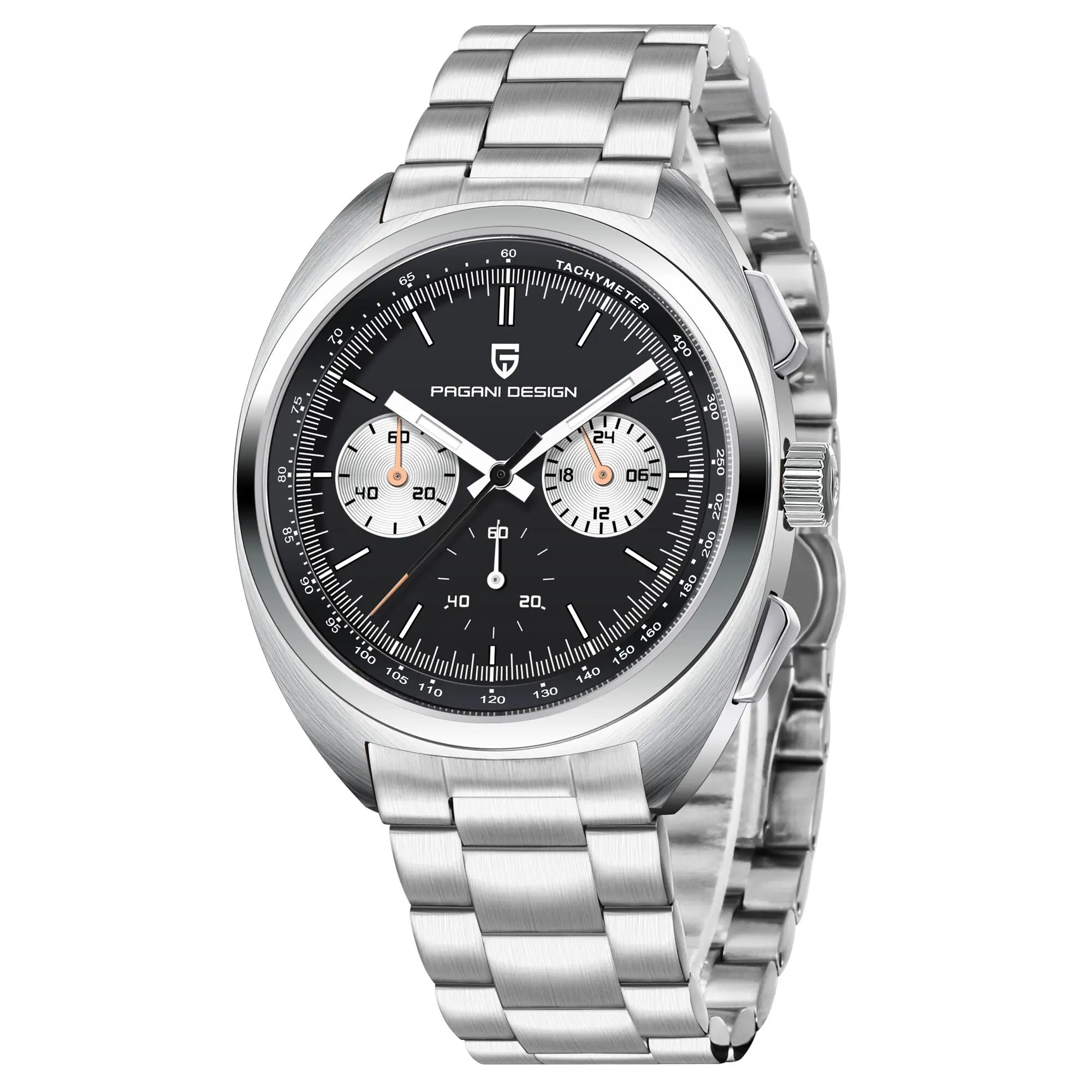 Pagani Design Panda Dial Chronograph Watch VK63 Sapphire