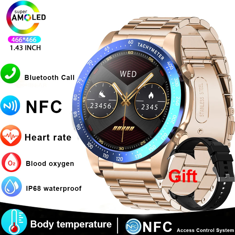 Men’s Smartwatch with AMOLED Display, Bluetooth Call & Fitness Tracking