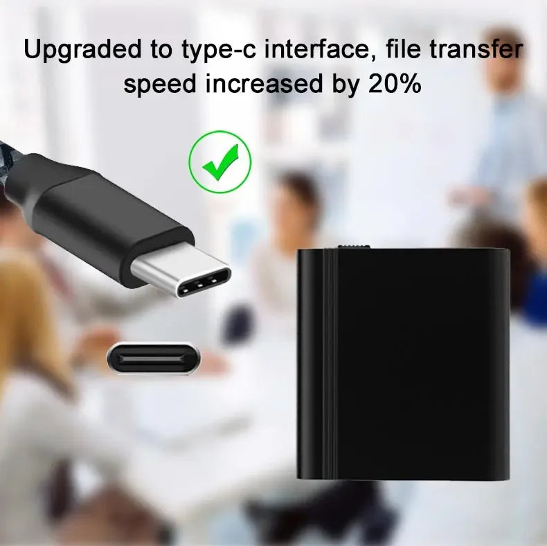 Mini Voice Activated Recorder with OTG Phone Connection & Magnet