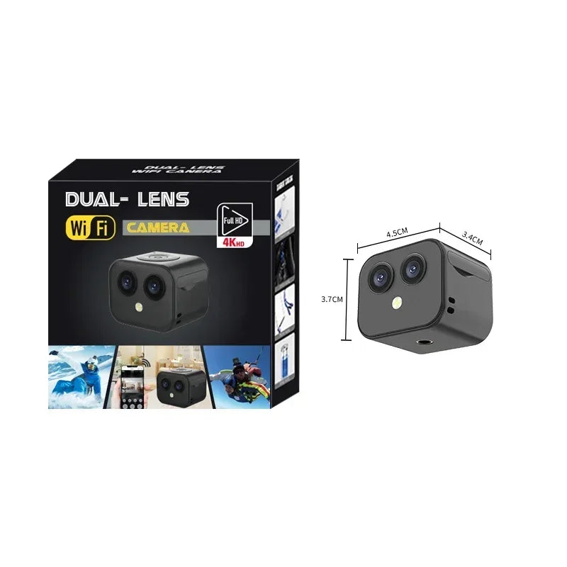 4K HD Mini WiFi Cam Smart Home Wireless Security Surveillance Dual Webcam Micro IP Camcorders Night Vision Sports Monitor Magnet