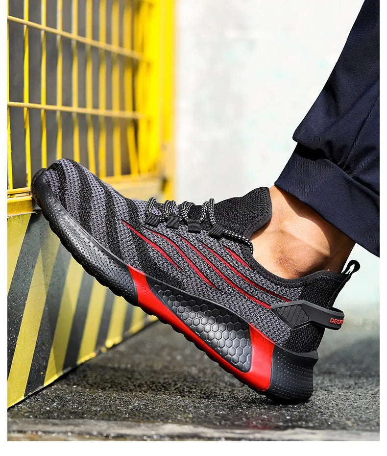 Men Work Safety Shoes Anti-puncture Working Sneakers Male Indestructible Work Shoes Men Boots Lightweight Men Shoes Safety Boots 