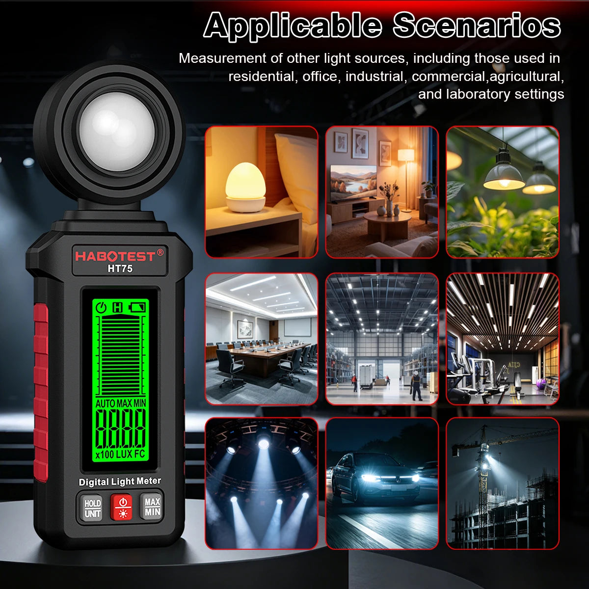 HT75 Handheld Digital Light Meter