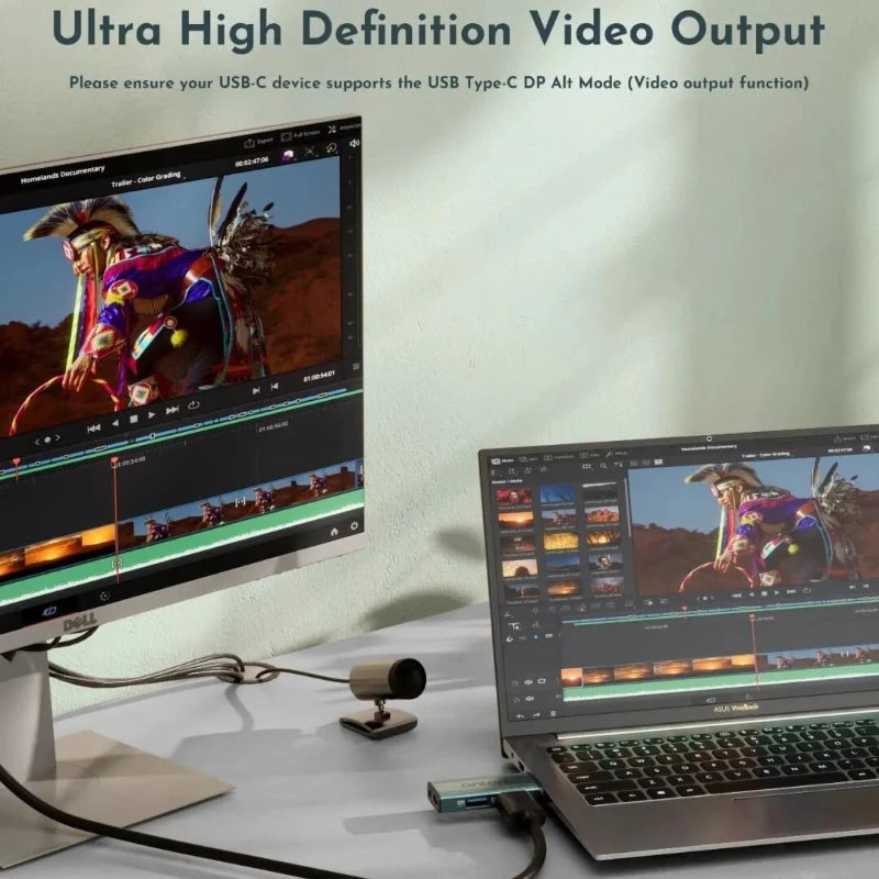 Compact USB-C Dock with HDMI, Audio and PD