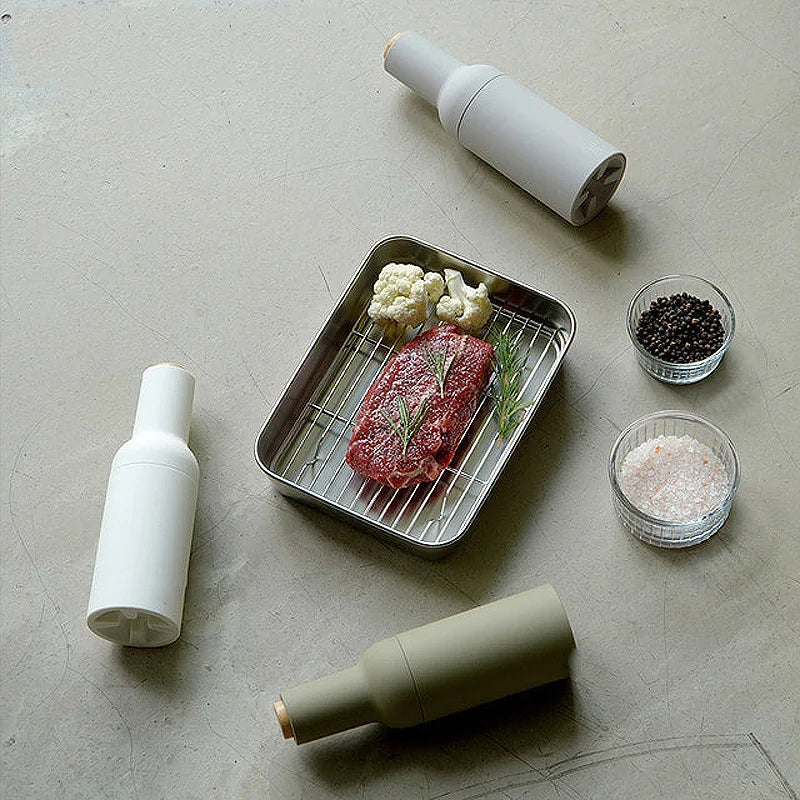 Battery-Powered Electric Pepper and Spice Grinder in White or Black