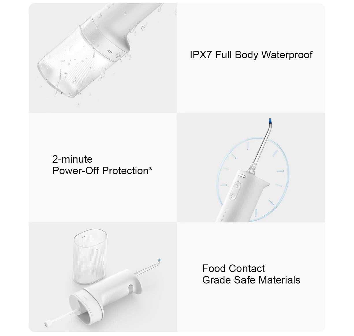 Electric Oral Irrigator with Bubble Pulse Cleaning & 90-Day Battery