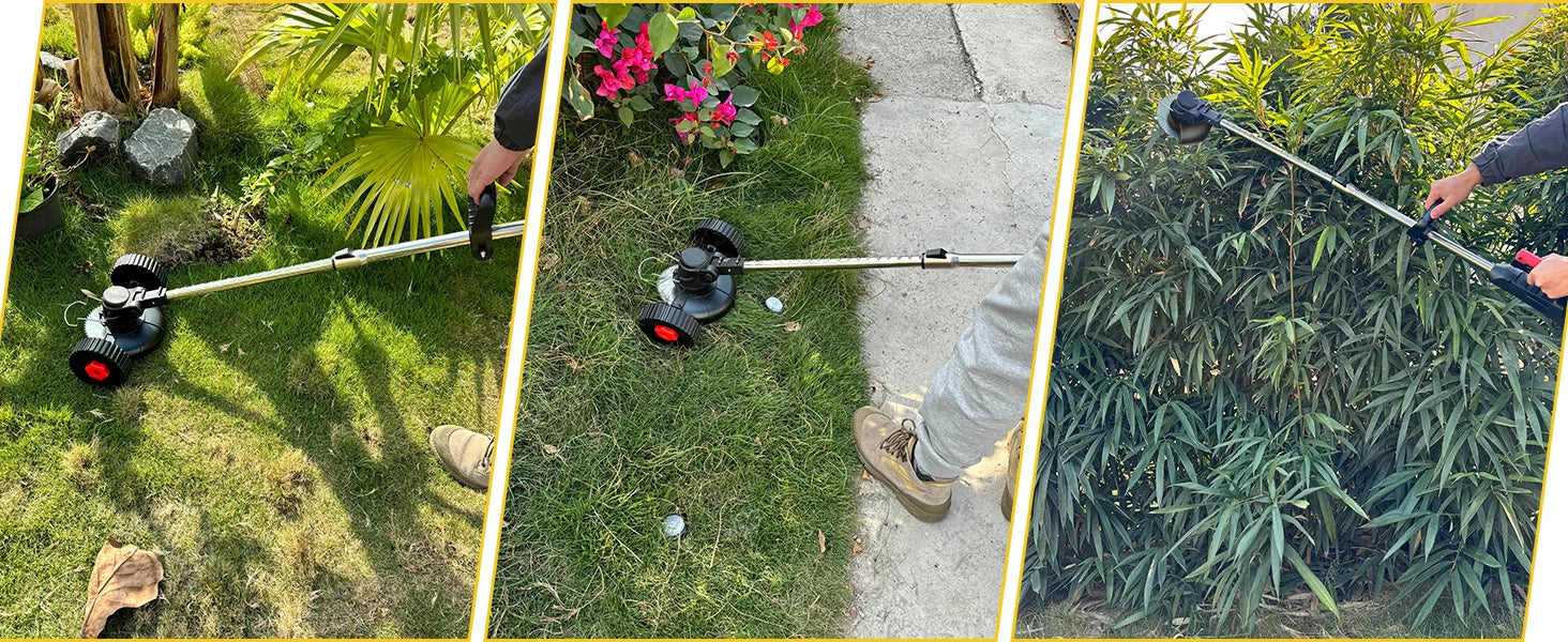 Conentool 24V Cordless Strimmer with Dual Batteries and Blade Set