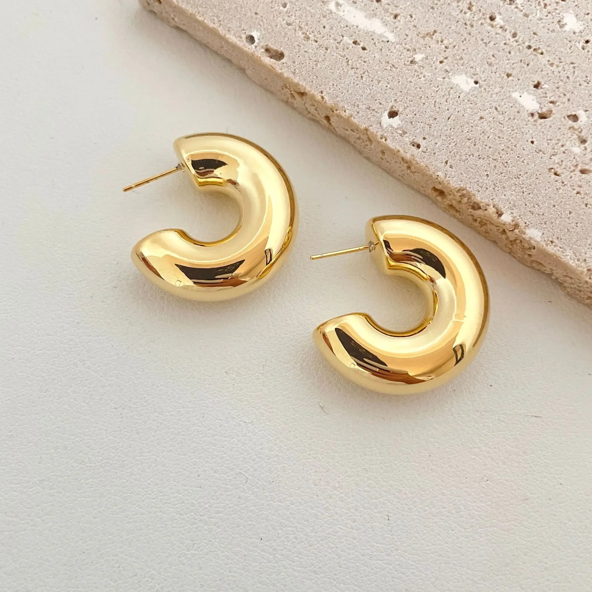 Retro Geometric Hoop Earrings for Women