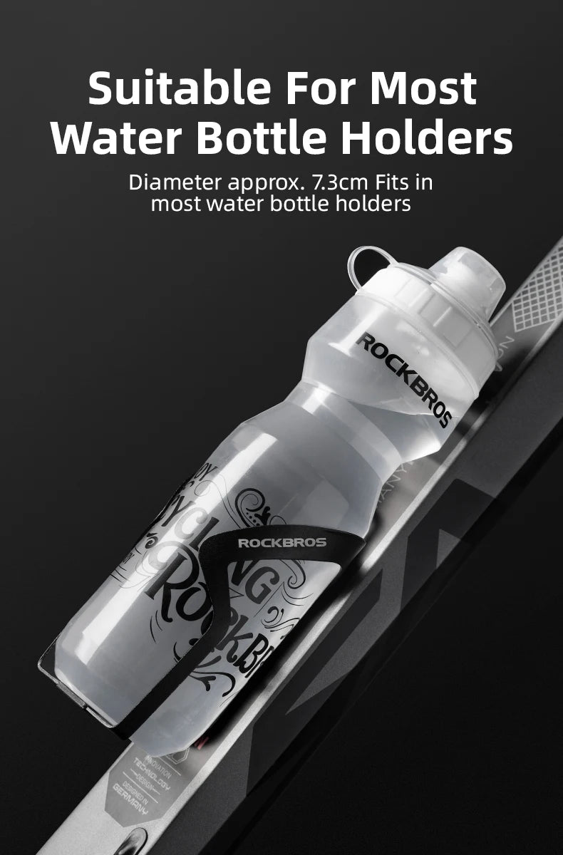 750ml cyklistická láhev na vodu s designem na mačkání, hydratační kelímek