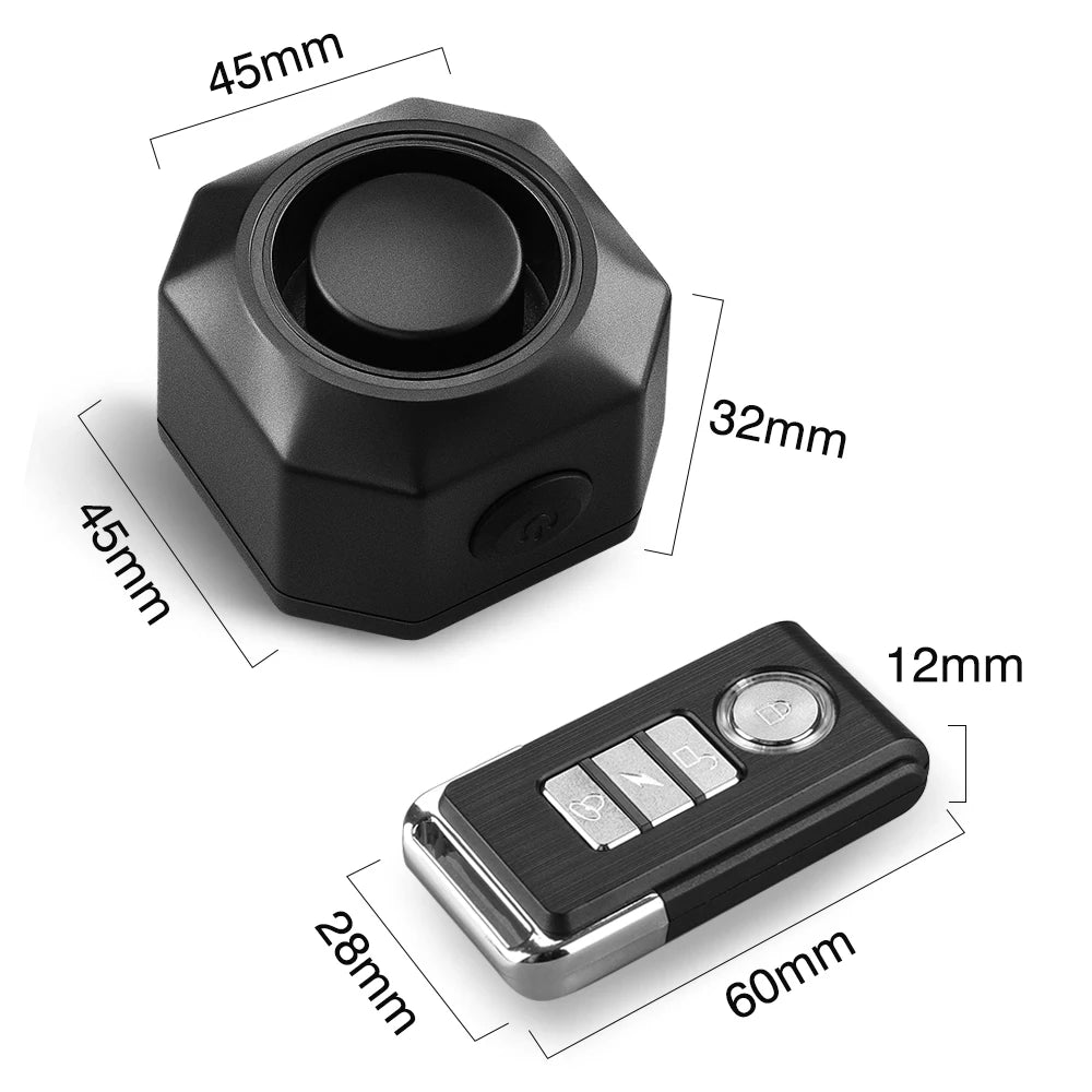 Wireless Bike Alarm with Remote, 110dB Motion Sensor Anti-Theft