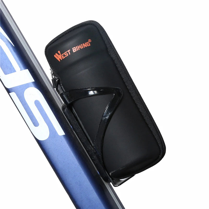 WEST BIKING Držák na láhev s kapsou pro nářadí