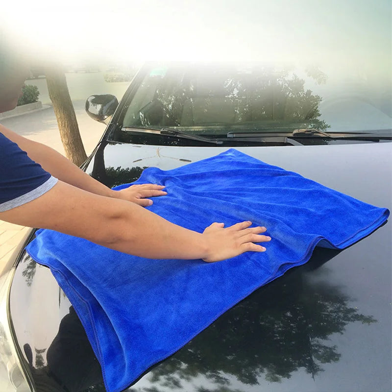 Serviette de lavage de voiture en microfibre 160×60 cm Chiffon de séchage double face