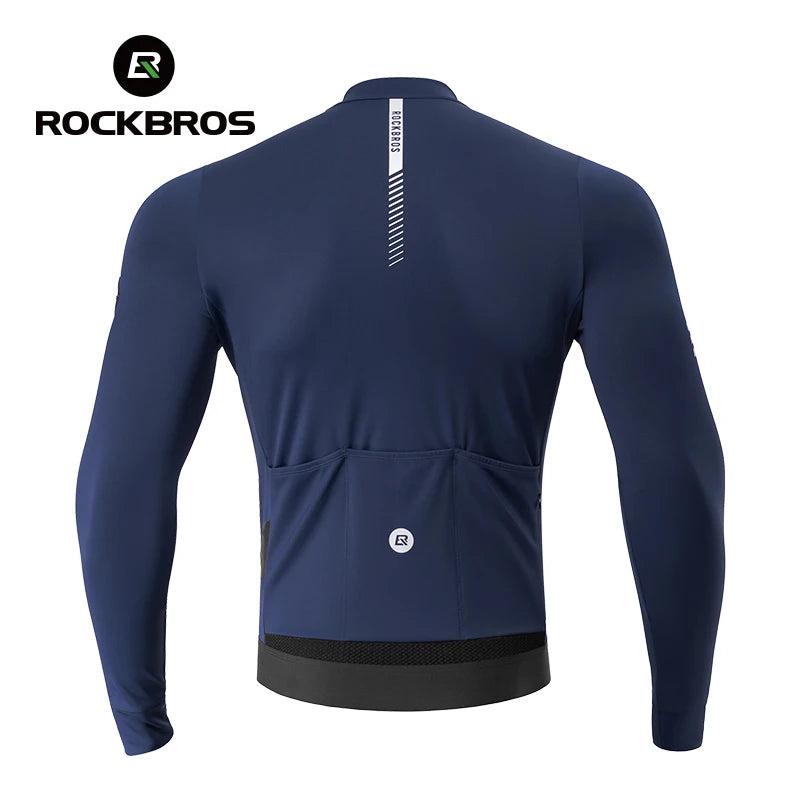 Men’s Thermal Cycling Jersey Windproof Fleece for Cold Weather Riding