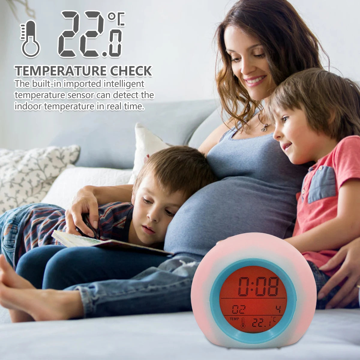 Digital Bedside Alarm Clock - Battery Options