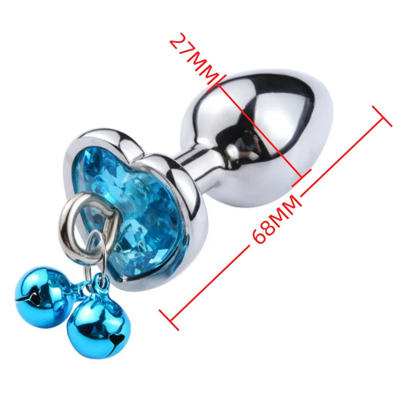 Small Size Metal Anal Beads Butt Plug Mini Rainbow Rose gold Butt Plug Crystal Jewelry Trainer Anal Dildo Masturbation Sex Toy 