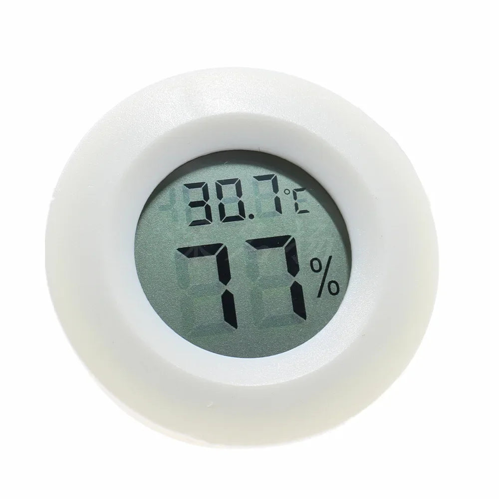 Round Digital Thermometer and Hygrometer for Terrariums