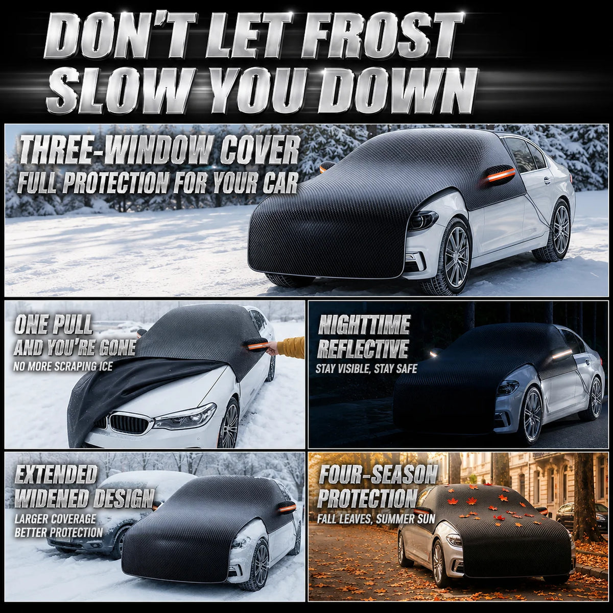 Car Snow Cover, Oxford Fabric, Sizes S and L