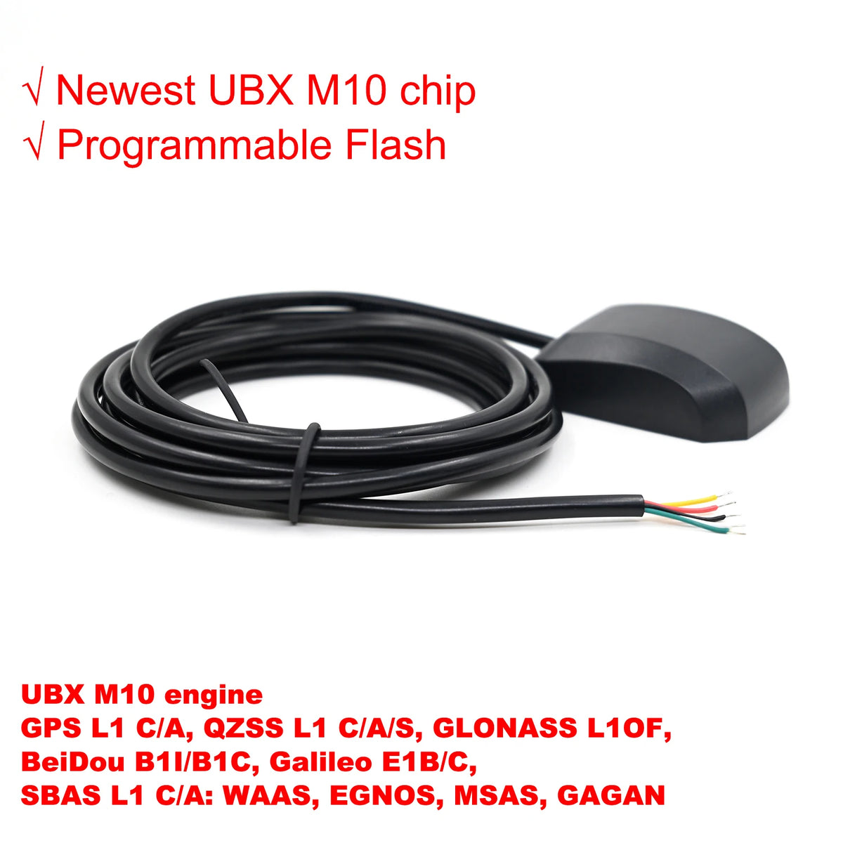 QUESCAN M10 smart GPS GNSS-mottaker GPS Galileo GLONASS BeiDou QZSS SBAS antennemodul NTP GPS 1PPS PPS-timing,1-25Hz