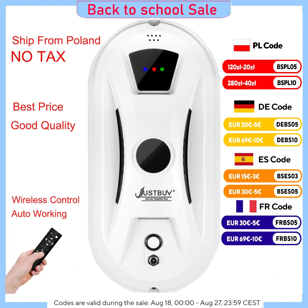 Window Robot Vacuum Cleaner Auto Working Electric Glass Limpiacristales Remote Control For Home 