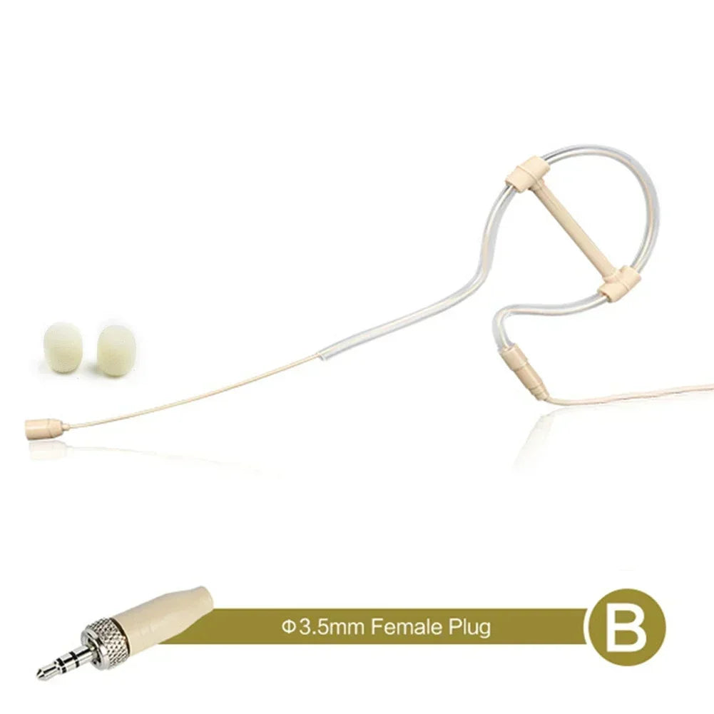 Single-Ear Headworn Condenser Microphone for Shure and Audio Technica