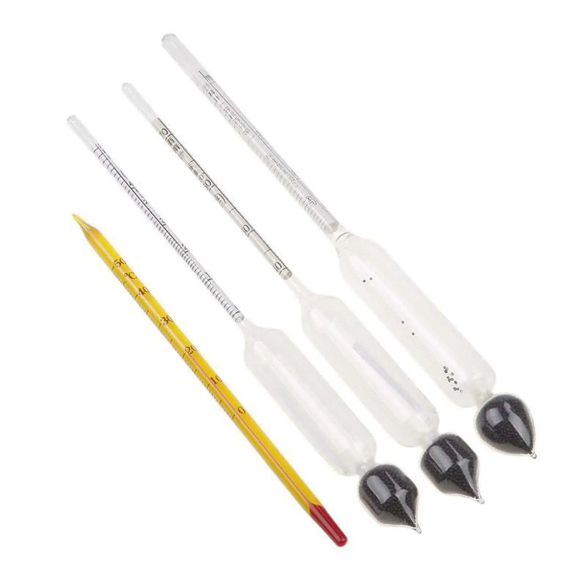 Alcoholmeter Set with Thermometer for Distilled Spirits