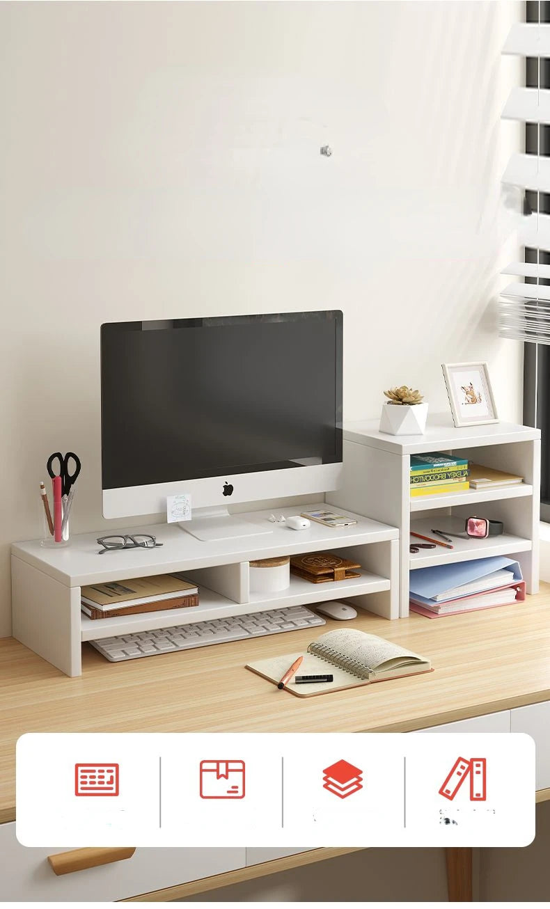 Monitorverhoger met opbergruimte – bureau-organizer voor laptop en scherm