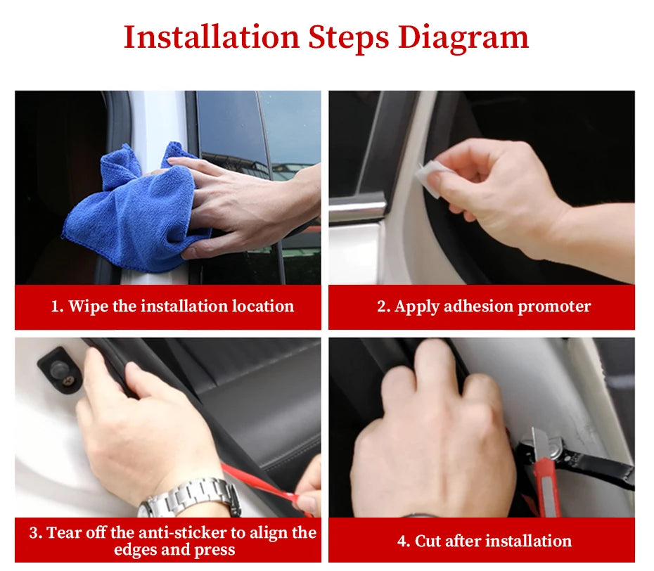 Car Door Seal Strip Double-Layer Weatherstripping