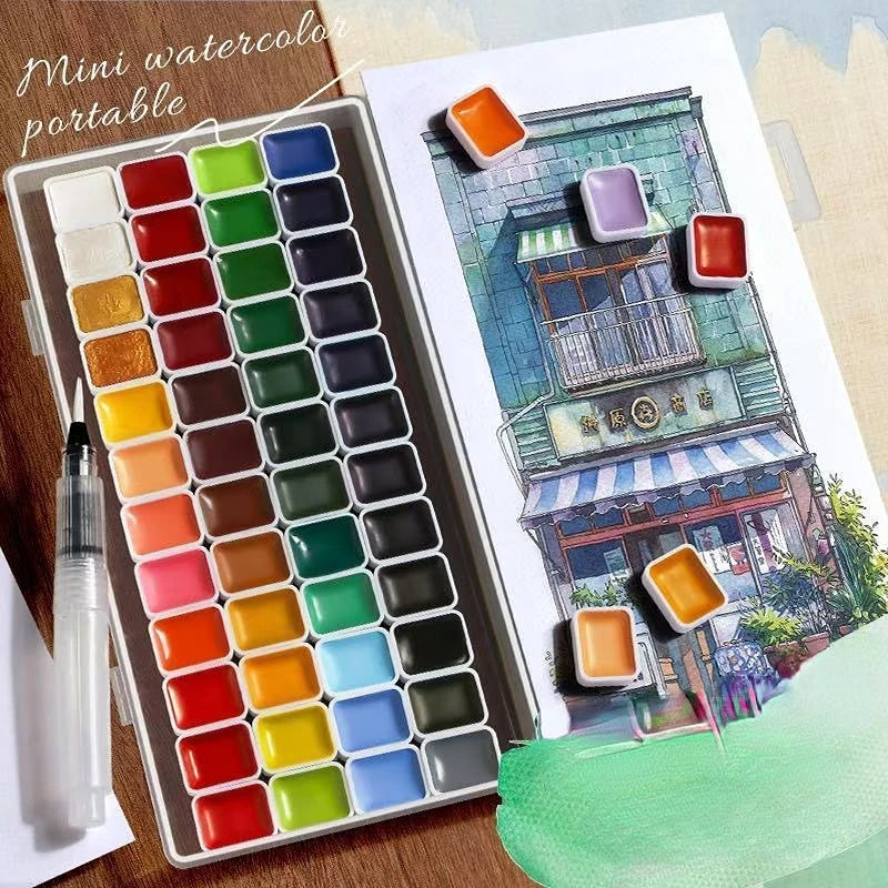Artists' Professional Granulating Watercolor Set – 48 Colors