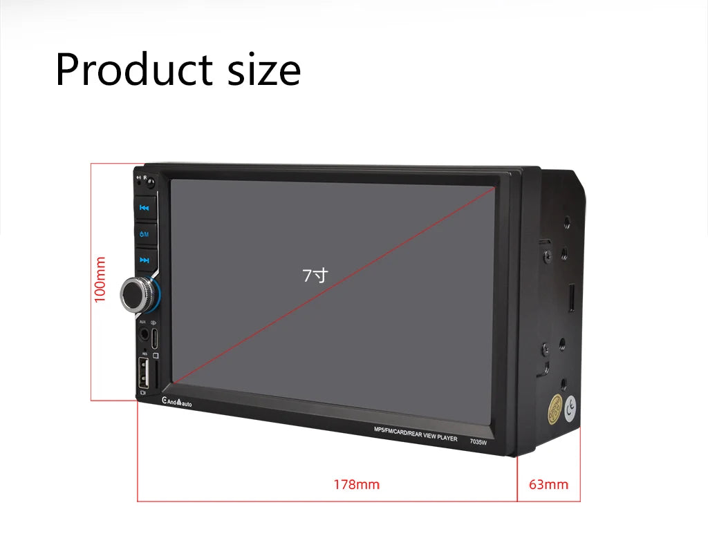 ESSGOO 7palcové autorádio s CarPlay a Android Auto