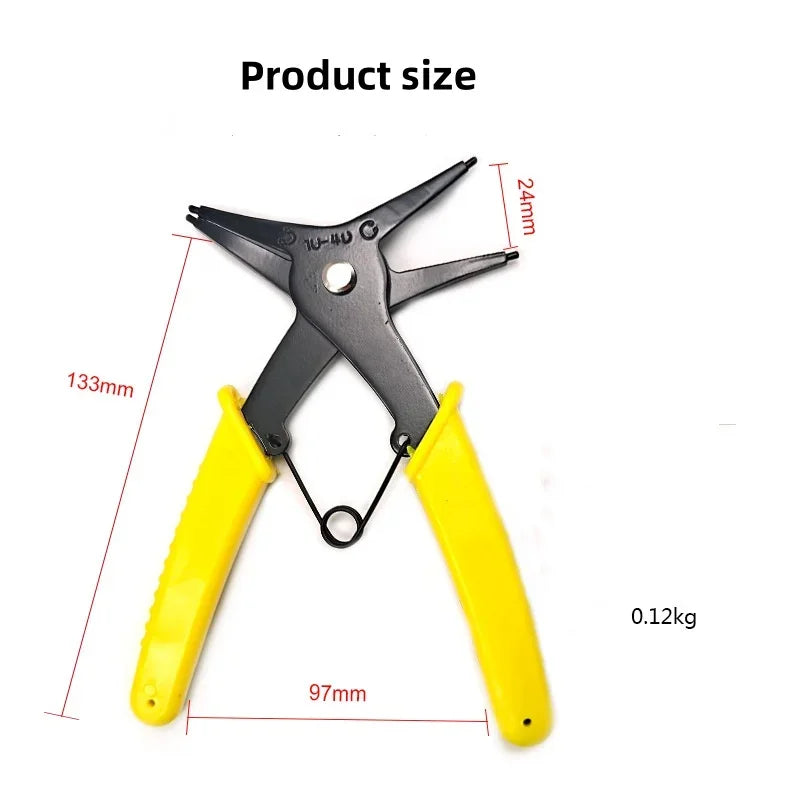 Two-in-One Internal and External Circlip Pliers