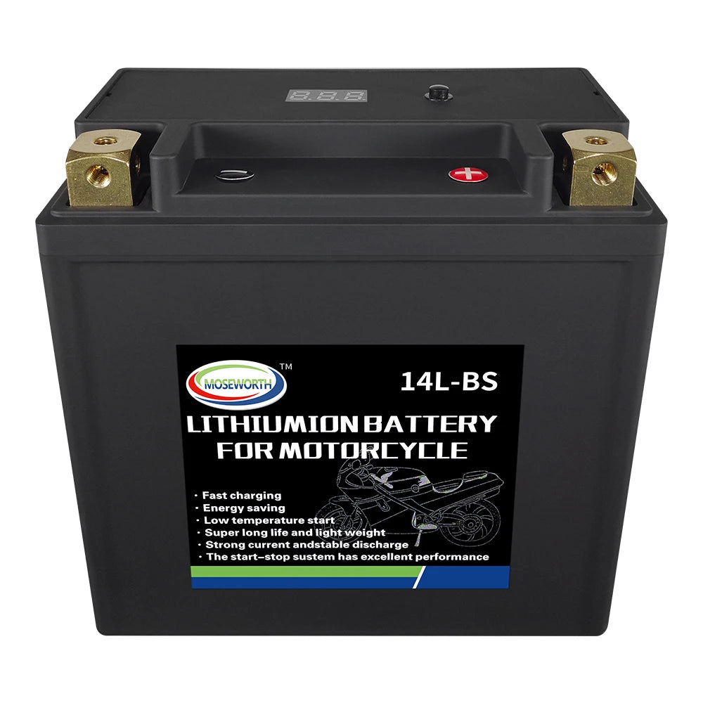 Motorcycle Battery 12V LiFePO4 Lithium Ion 4L-BS 160CCA Size-113x70x89mm Built-in BMS Board Lithium Phosphate Ion Battery