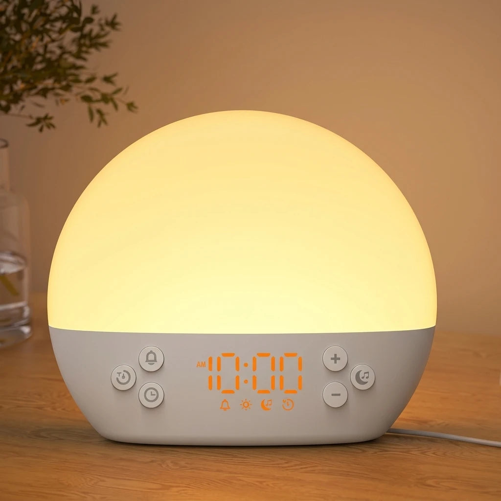 MX9 Sunrise Alarm Clock with Sound and Wake-Up Light