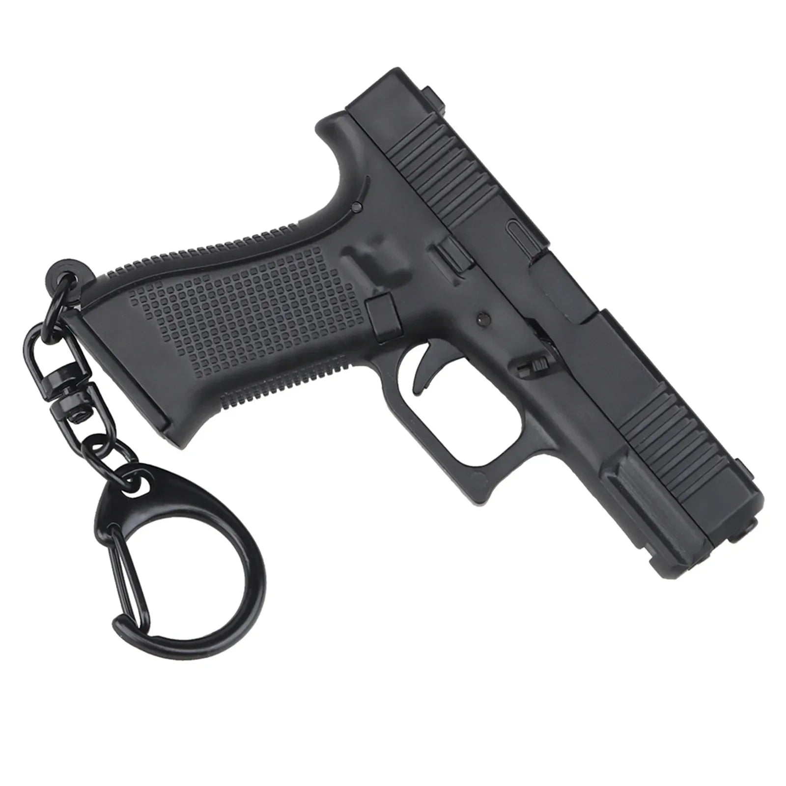 Pistol Shaped Keychain Charm Realistic Model Removable Magazine Miniature Pistol Model Gifts for Birthday Car Key Chain for Men