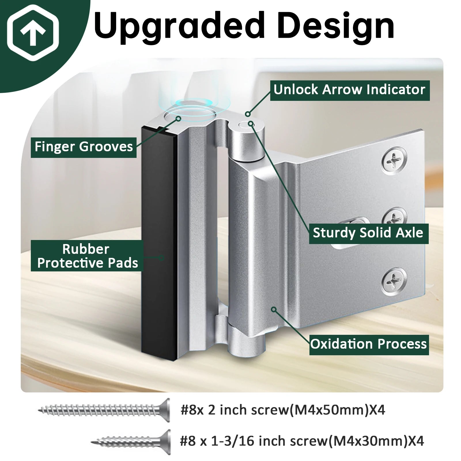 Reinforced Home Security Door Lock with 800 lbs Strength