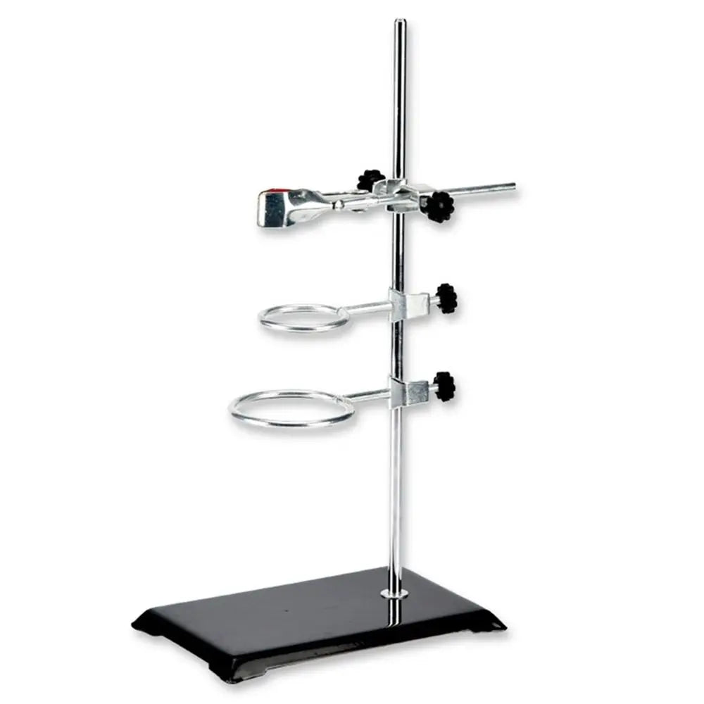 Laboratory Support Stand with Clamp and Two Rings