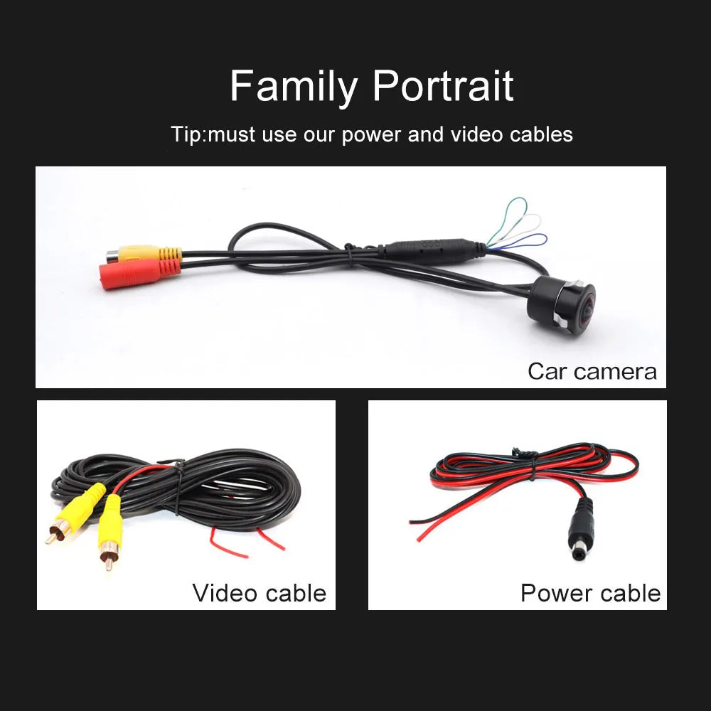 Car Front & Rear View Camera 1080P Wide Angle Night Vision Waterproof
