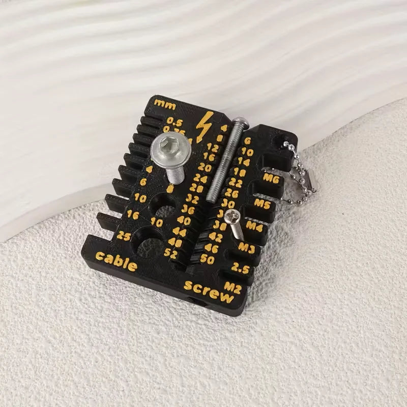 Double-Sided Wire and Screw Size Gauge