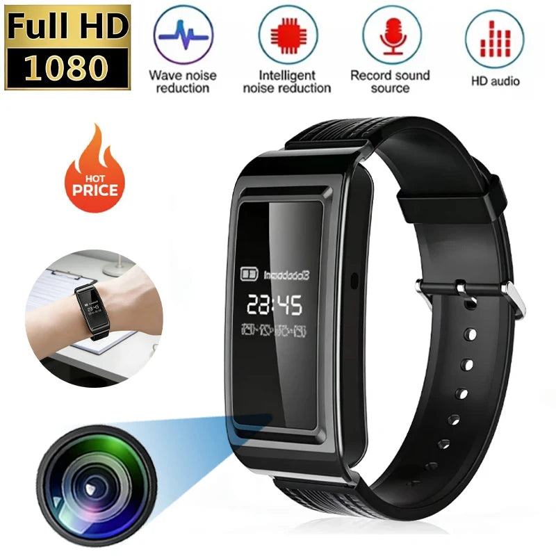 8-64GB Mini Voice Video Recorder 1080P DV Professional Digital Bracelet Dictaphone Portable Home Smart Small Security Camcorder