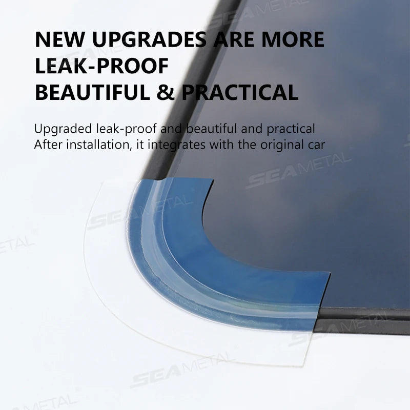 SEAMETAL Car Sunroof Sealing Sticker Transparent Panoramic Sunroof Seal Strip Waterproof Leakproof Roof Edge Gap Filler Strip