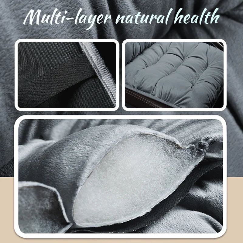 SEAMETAL Winter Car Seat Cover with Back Pad Warm Auto Seat Cushion Front Chair Protector Universal for Suv Pick-Up Truck Sedan