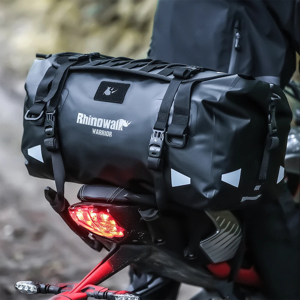 Waterproof Motorcycle Saddle Bag 20L 40L 65L Tail Seat Storage Pack