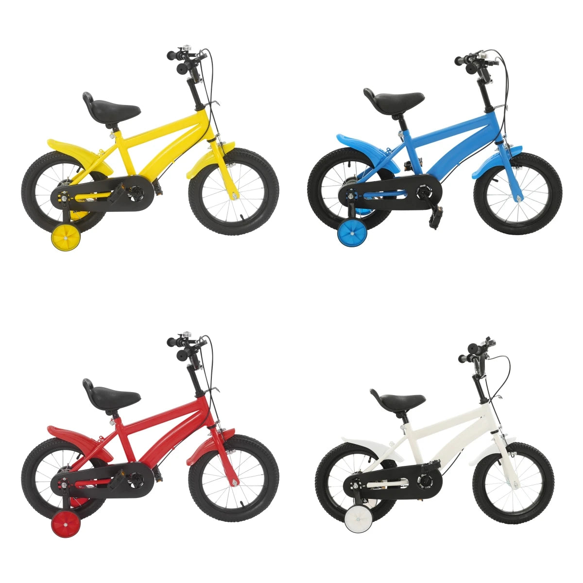 14'' Children's Learning Bicycle Kids Bike Adjustable Seat Dual Brakes for Children's Riding, Lessons, Recreation, or Exercise 
