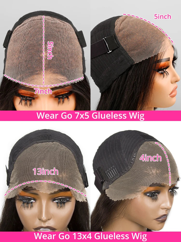 250% Density Brazilian Bone Straight Glueless HD Lace Wig