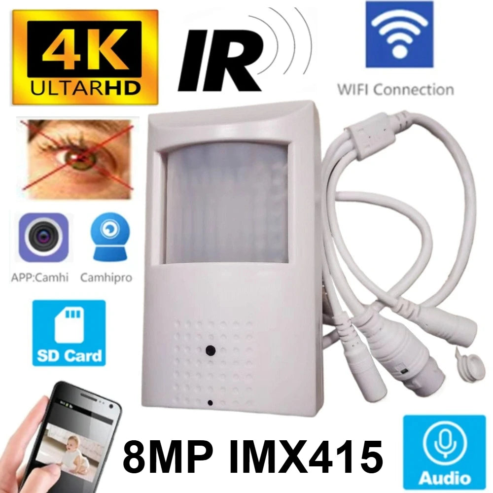 4K PIR Camera with 5MP IMX415 Sensor and Invisible 940nm IR